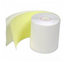 2 Ply Paper Rolls White / Yellow 76 x 70 x 12.7 WY (box of 20)